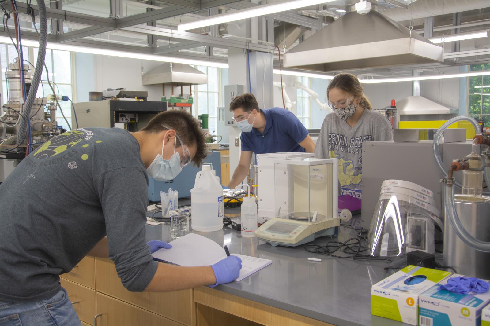 students in lab